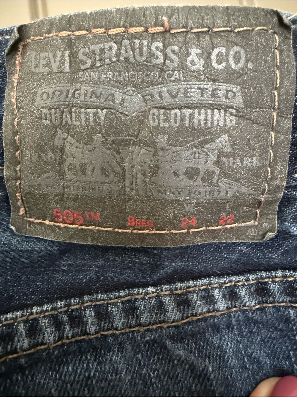 Boys’s Levis Classic Blue Straight-Leg Jeans - Picture 3 of 4